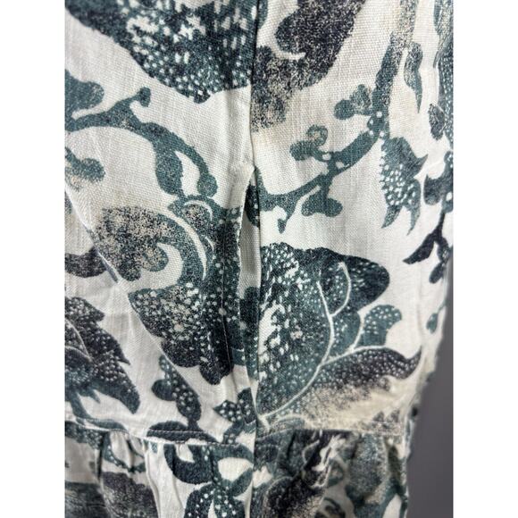 NWT Anthropologie x Pilcro Printed Puff Sleeve Dress Cotton Linen Blend Small - Picture 11 of 16